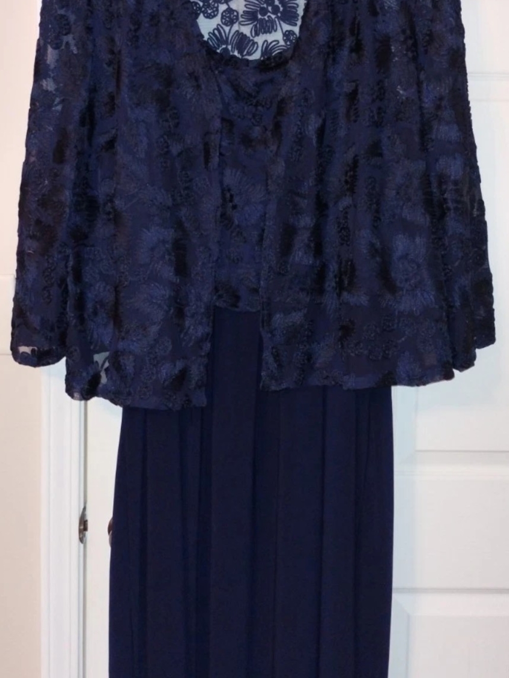 Catherines Navy Lace Overlay Dress Jacket